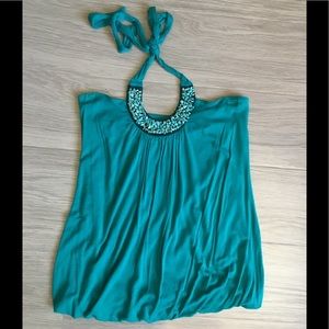 *Studio Y Embellished Halter  Top